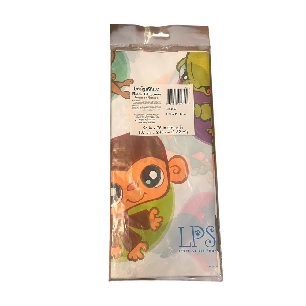 Littlest Pet Shop DesignWare Plastic Tablecover 54x96 NEW Sealed
